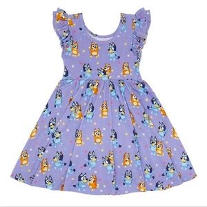 Little Sleepies Bluey & Bingo Flutter Twirl Dress NWT size 7